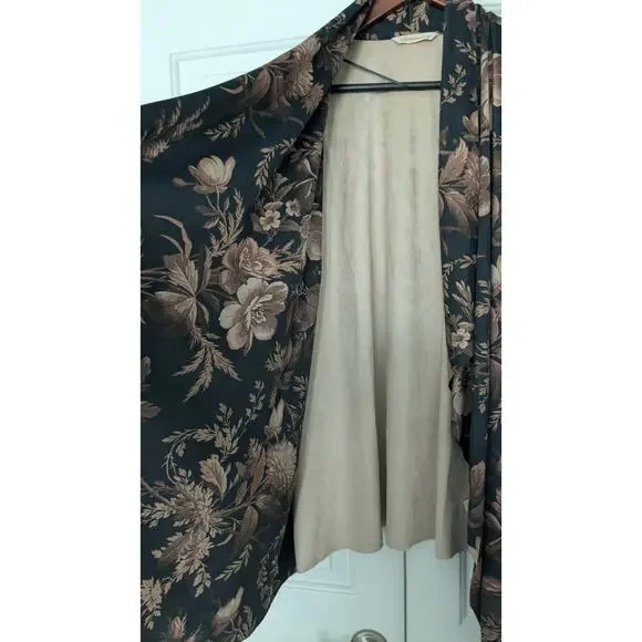 Soft Surroundings Shape Drape Faux Suede Jacket in Floral Multi - Picture 8 of 9